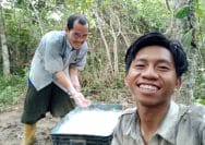 Mahasiswa KKN UIN Raden Fatah Palembang Ikut Ngangkit Karet Bersama Warga Desa Rimba Balai