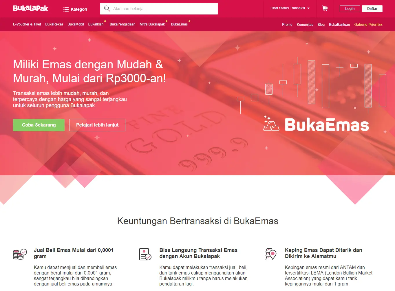 Investasi Emas di BukaEmas