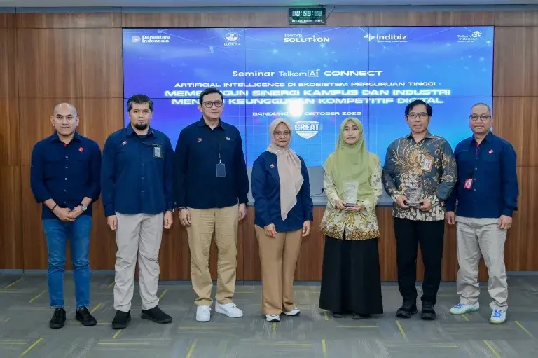 PT Telkom Indonesia Tbk menggelar Seminar Telkom AI Connect bertema di Graha Merah Putih Bandung