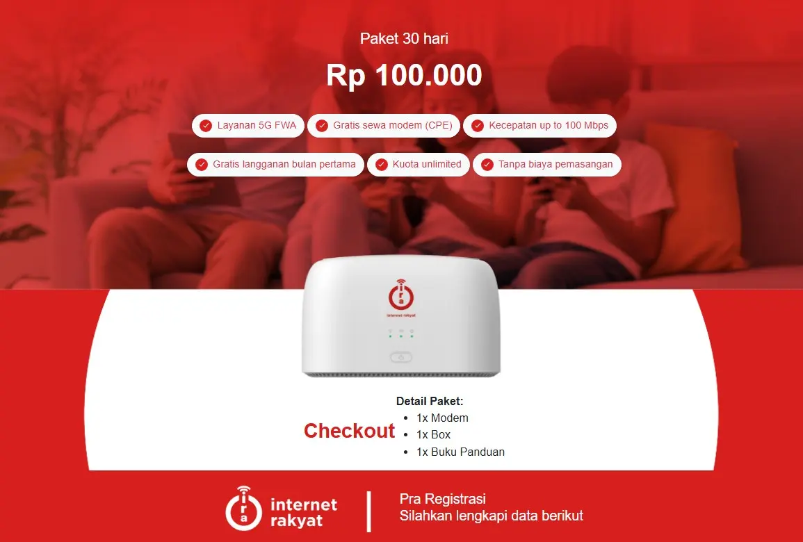 Cara Daftar Internet Rakyat untuk Mahasiswa dan Pengguna Umum