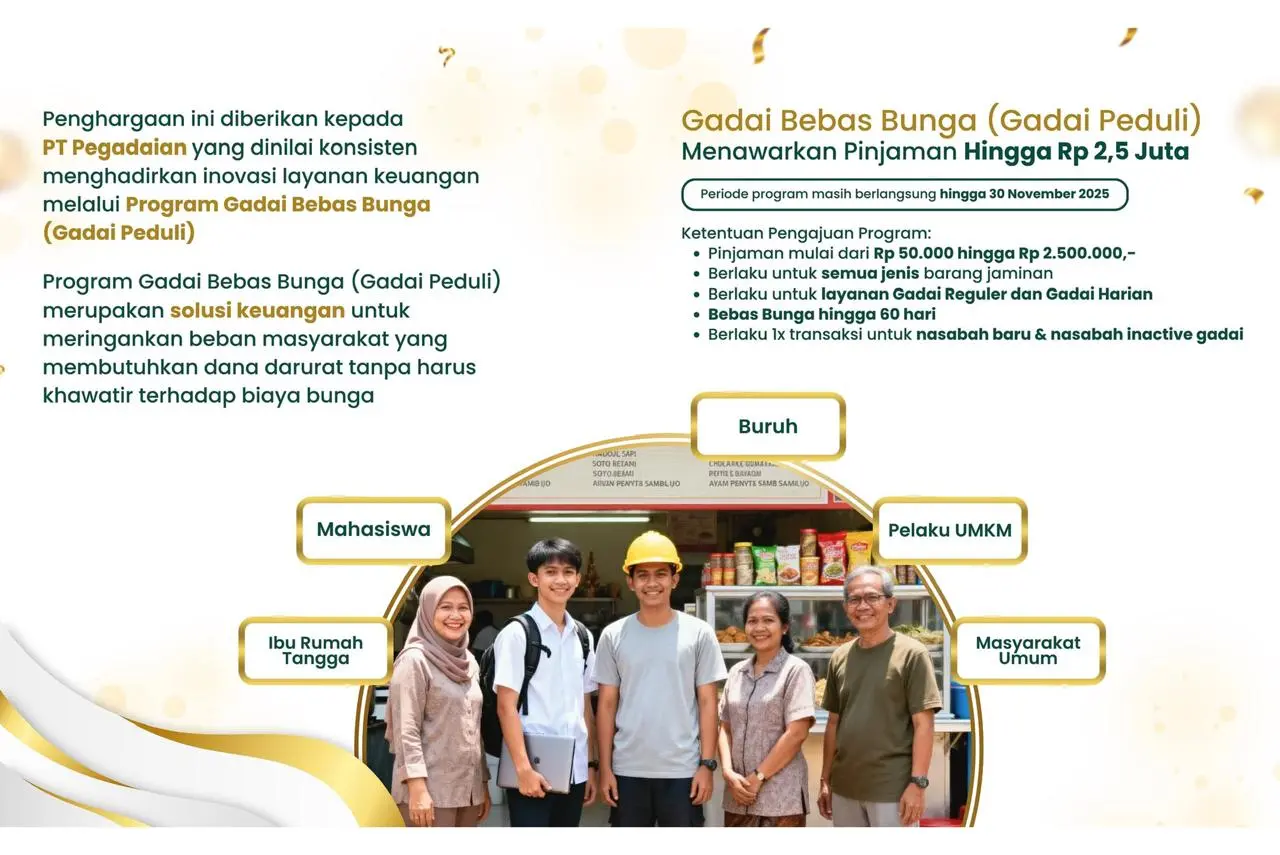 Pegadaian Raih Penghargaan Inovasi Membangun Negeri 2025 Berkat Program Gadai Peduli